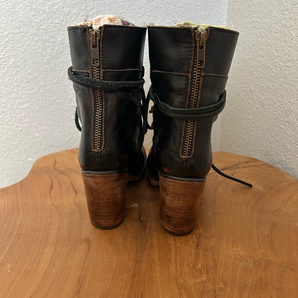 Freebird by Steven Black Leather Lace-Up Boots - Picture 4 of 7